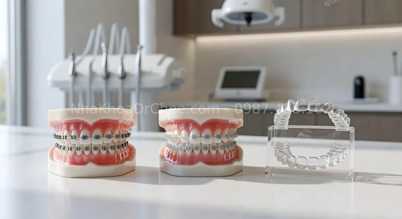 so sánh các loại niềng răng